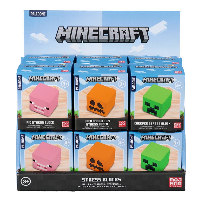 Paladone UK – wholesale Stress relief ball/dough – Minecraft Stress Blocks CDU of 120