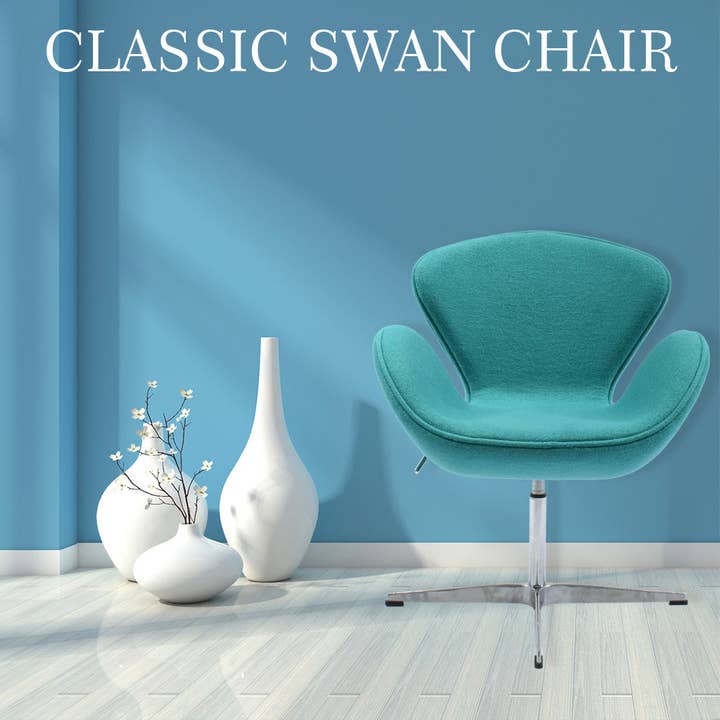 Chaise longue pivotante et réglable en hauteur Swan, cachemire pour la vente par YAYATOPIA