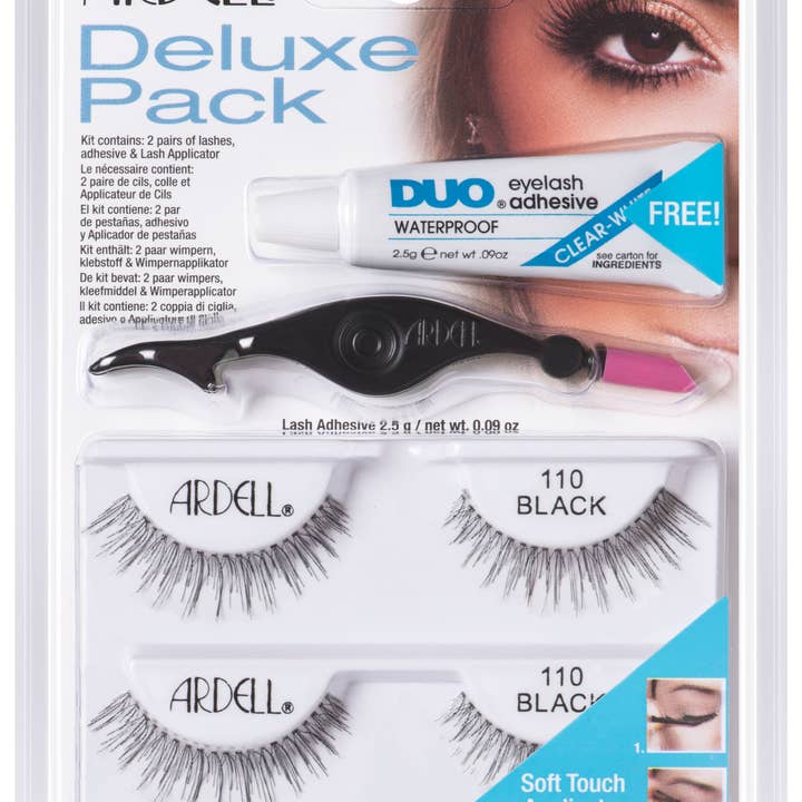 Ardell Deluxe Wimpernset 110 (2 Paare, Applikator und Wimpernkleber) für den Großhandel von Beauty Goddess
