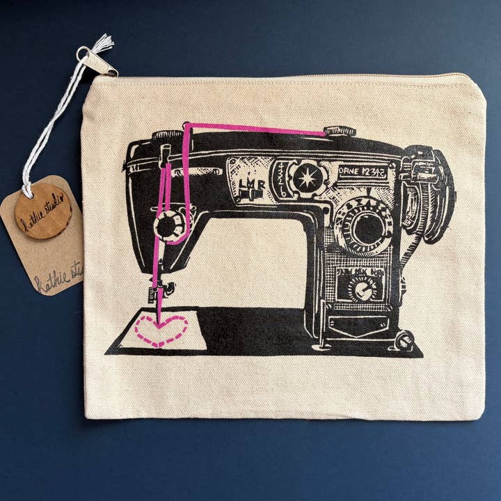 Bolsa con cremallera Love Machines-Máquina de coser para venta al por mayor de Kathie Studio