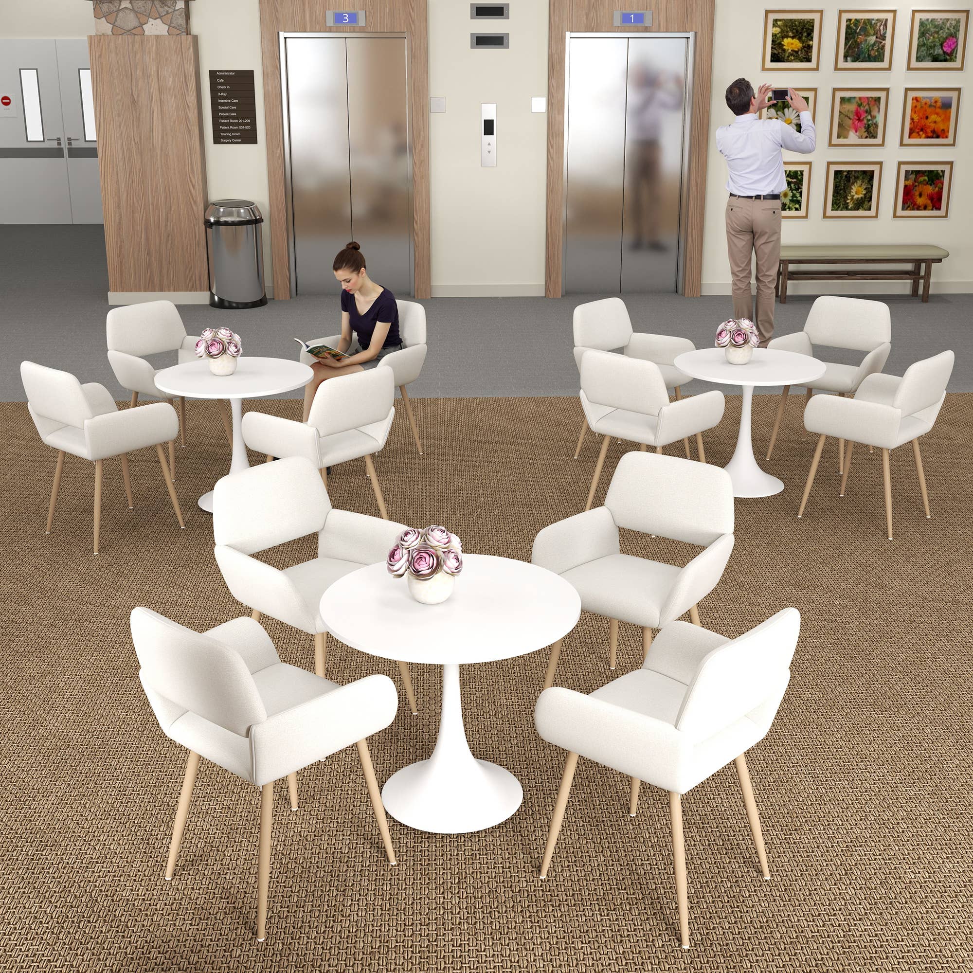 39F Inc. - Wholesale Patio Set - 3-Piece Dining Set With Round Table and 2 Optional Chairs6