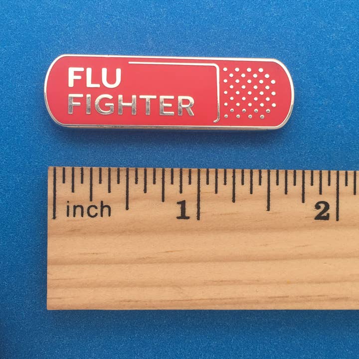 Dissent Pins - Wholesale Lapel pin/button - Flu Fighter - Bandage Pin2