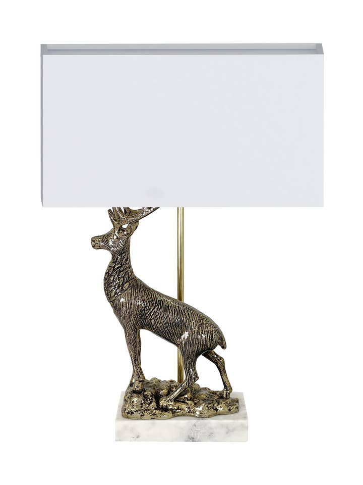 European Gold Stag Table Lamp for wholesale by Elegance Beyond