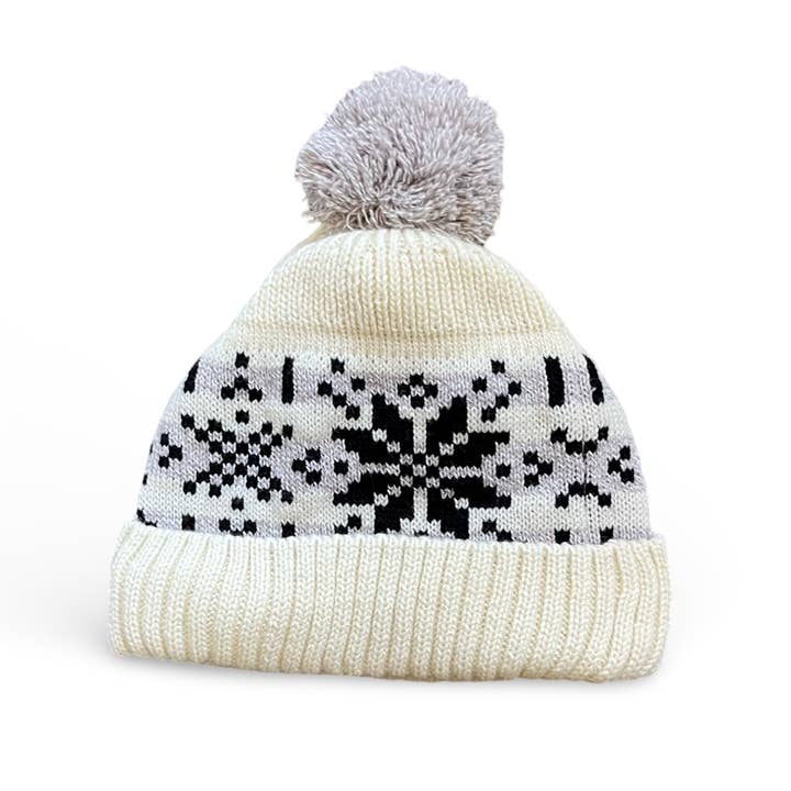 Nordic Winter Hat Warm Beanie - Asenka - Creme - Unisex for wholesale by Nordic Wools