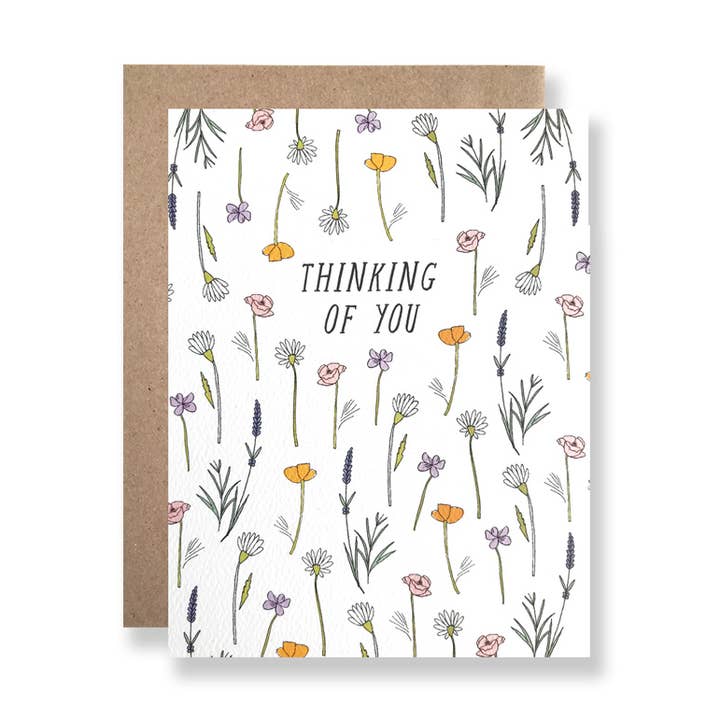 Thinking Of You Wildflowers Card for wholesale by Hartland Cards