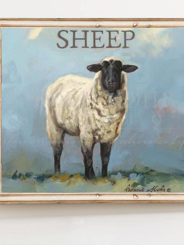 SHERLOCK THE SHEEP | Farm Animal Series for wholesale by Bonnie Mohr Studio