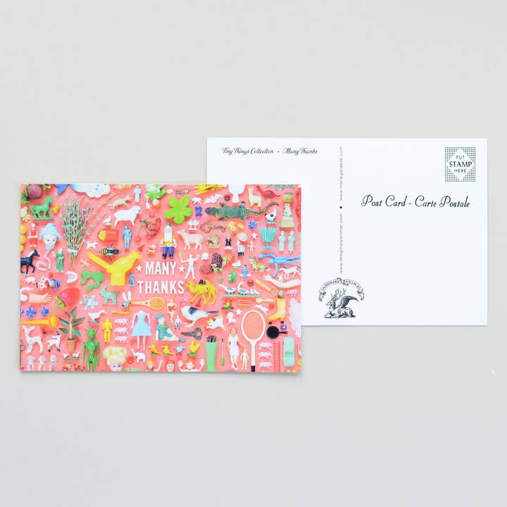 Imaginary Animal - Wholesale Thank You Card - Tiny Things Many Thanks Collection Greeting Card or Postcard3