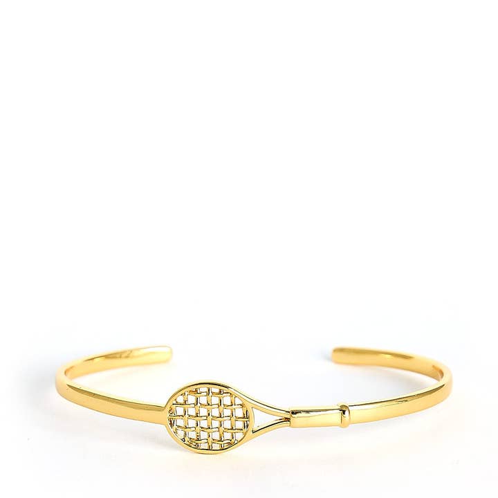 Lisi Lerch - Wholesale Cuff bracelet - Gold Tennis Racket Cuff - 18k Plated - WS