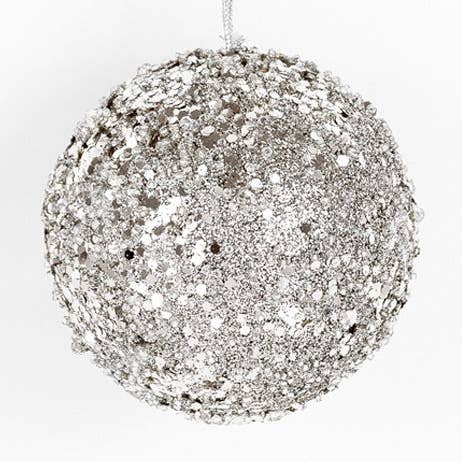 70961 - 4" jewel ball holiday ornaments, CHRISTMAS Decor for wholesale by Devanie At Home (Formerly Adams & Co.)