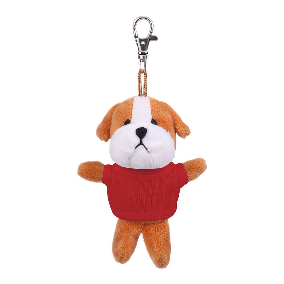 Plushland - Wholesale Keychain – Unisex - 4" Keychain - Bulldog with customized shirt17