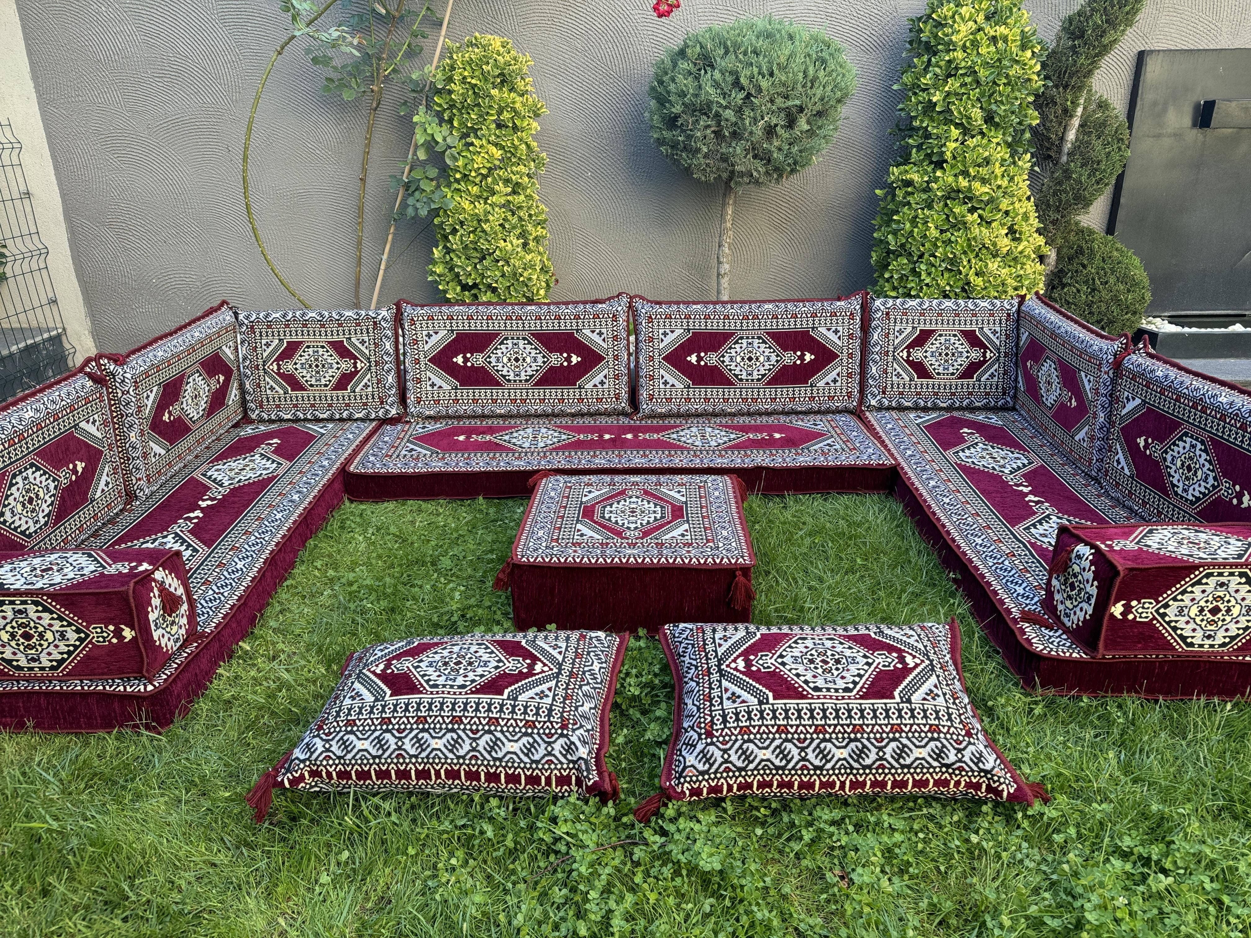 The Loom Wholesale – Engroshandel Sofa – Håndlavet Gulv Siddesofa Sæt - Traditionel Ottoman10