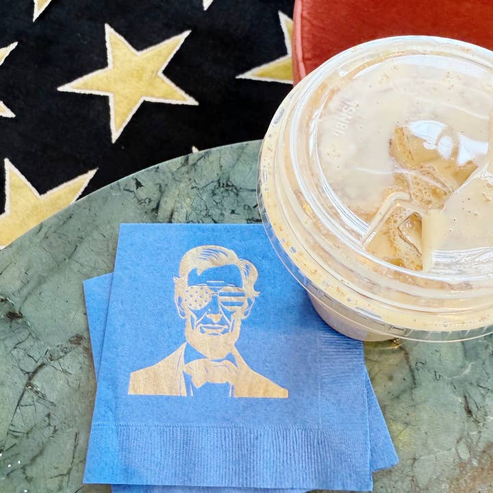 Honest Abe Napkins for 4th of July for wholesale by Suburban Soiree
