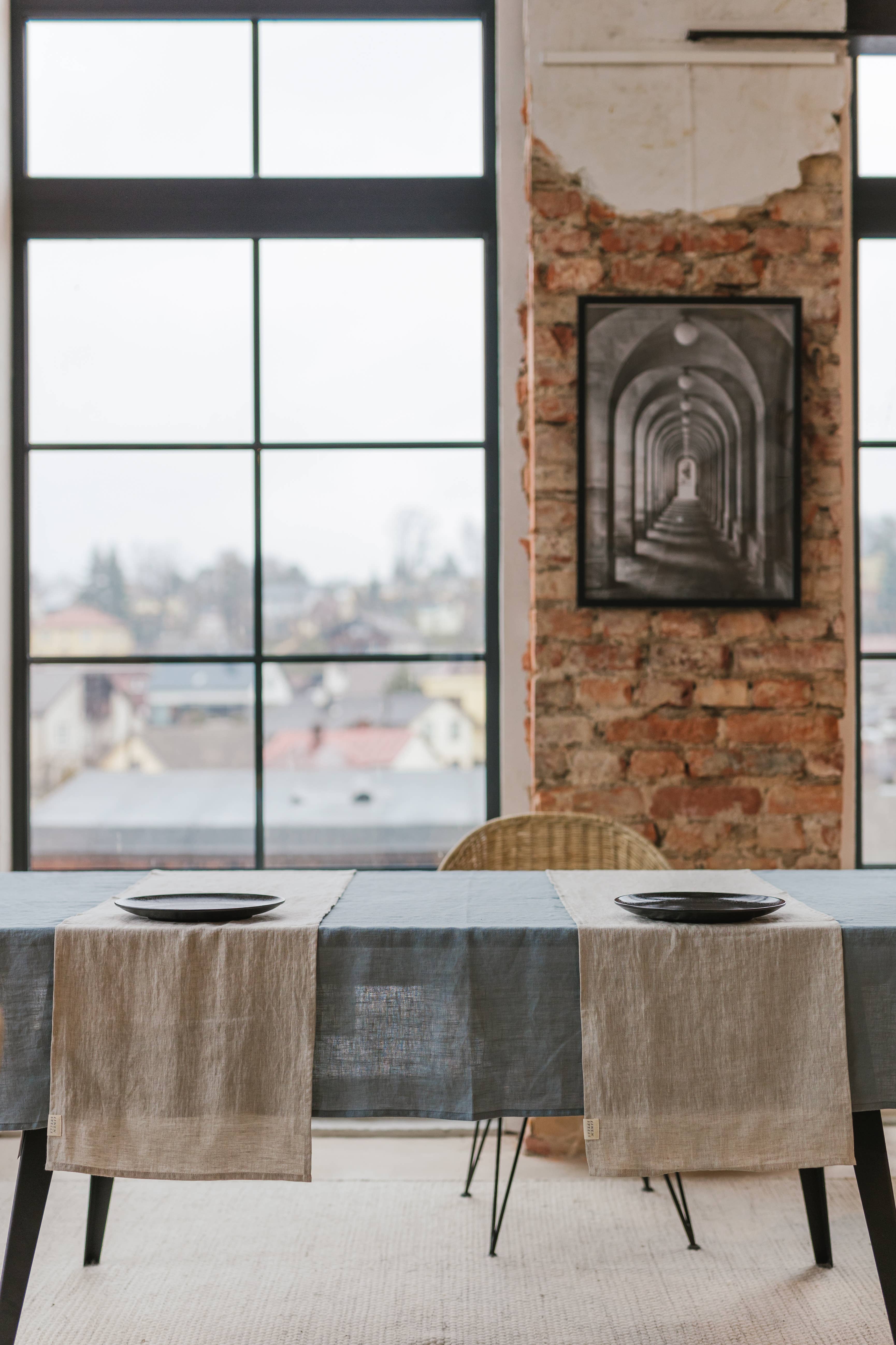 Linen Spells - Wholesale Table Runner - Natural Melange Linen Table Runner2