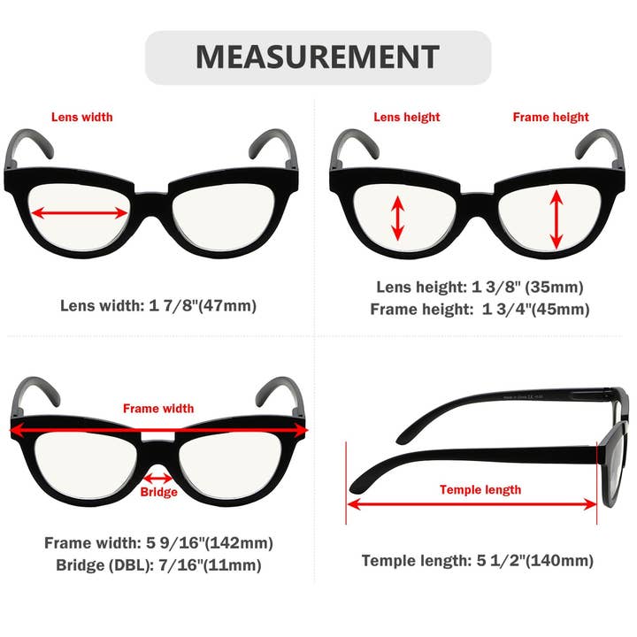 Pairs Mix 4 Pack Cat Eye Multifocus Reading Glasses for wholesale on Faire3