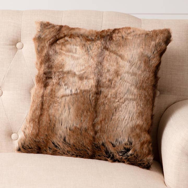 Pillow- Faux Caribou Fur (PC) for wholesale by Audrey's Home & Gift