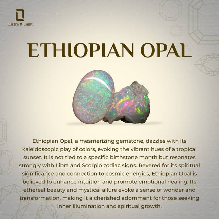 Nature Crafts - Wholesale Single Stone/Solitaire Ring - Natural Ethiopian Opal Rough Shape Rings For Women5