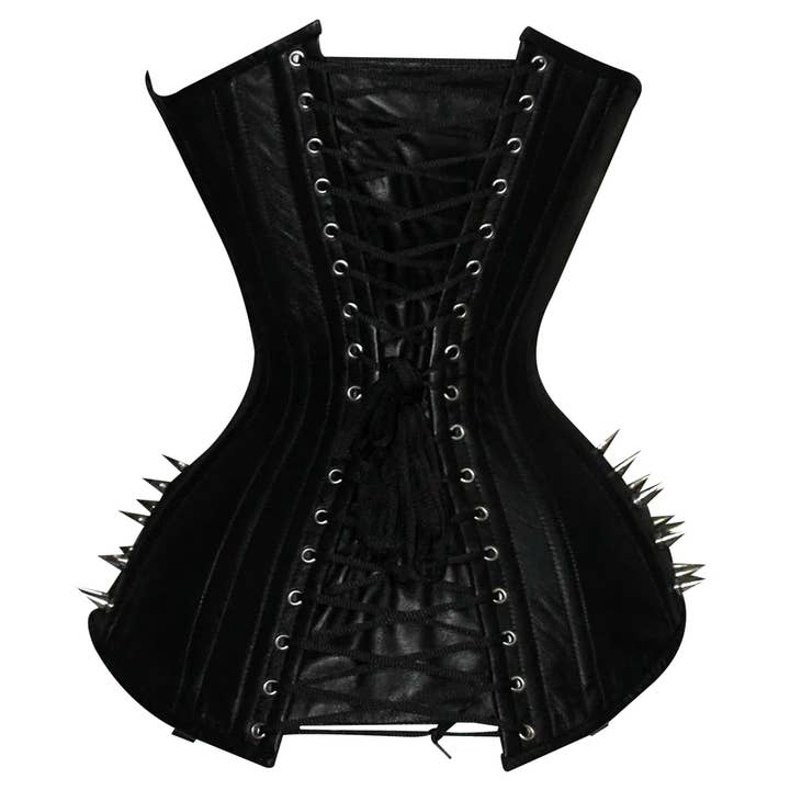 Attire Fashion Club - Wholesale Corset - Women's - Vintage Steampunk Leather Corset with Steel Boning