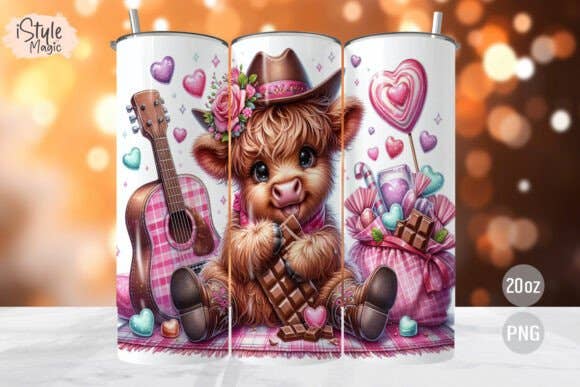 SubliMasterUK – wholesale Insulated mug/tumbler – Highland Cow / Handmade Tumbler Stainless Steel -20 OZ/ With Straw.1