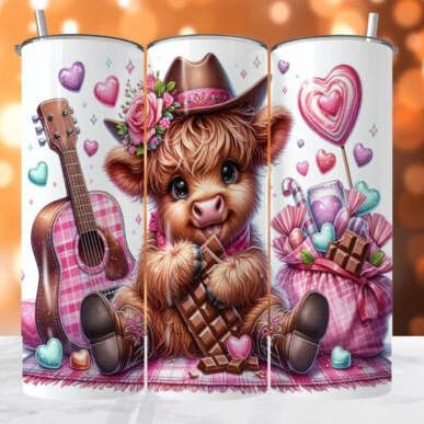 SubliMasterUK – wholesale Insulated mug/tumbler – Highland Cow / Handmade Tumbler Stainless Steel -20 OZ/ With Straw.1
