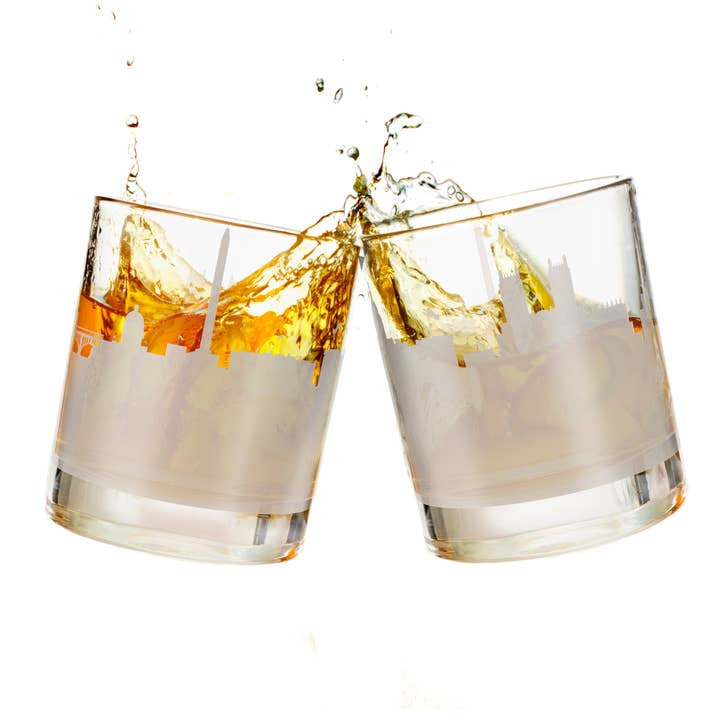 Verres à whisky Washington DC Etched Skyline pour la vente par Greenline Goods