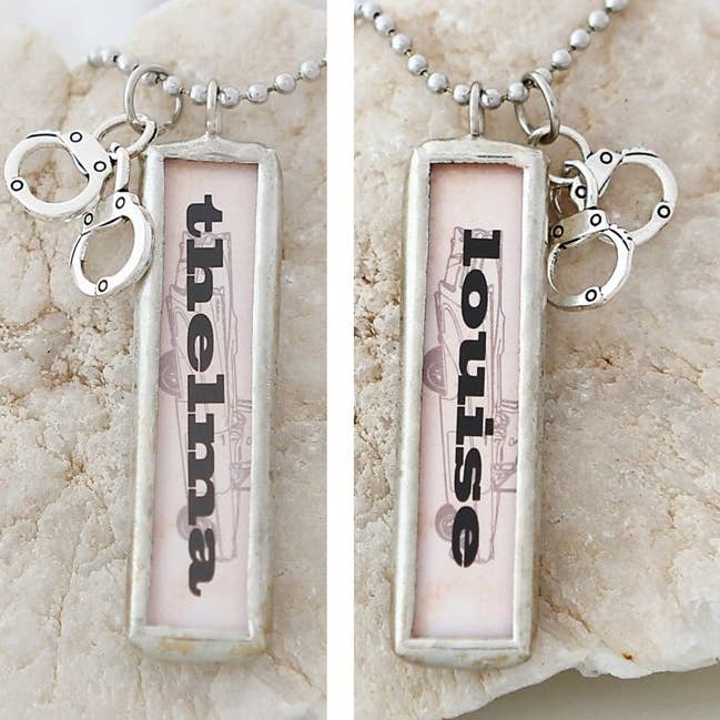 Thelma Louise Art Charm Necklace for wholesale by Jennifer Dahl Designs LLC