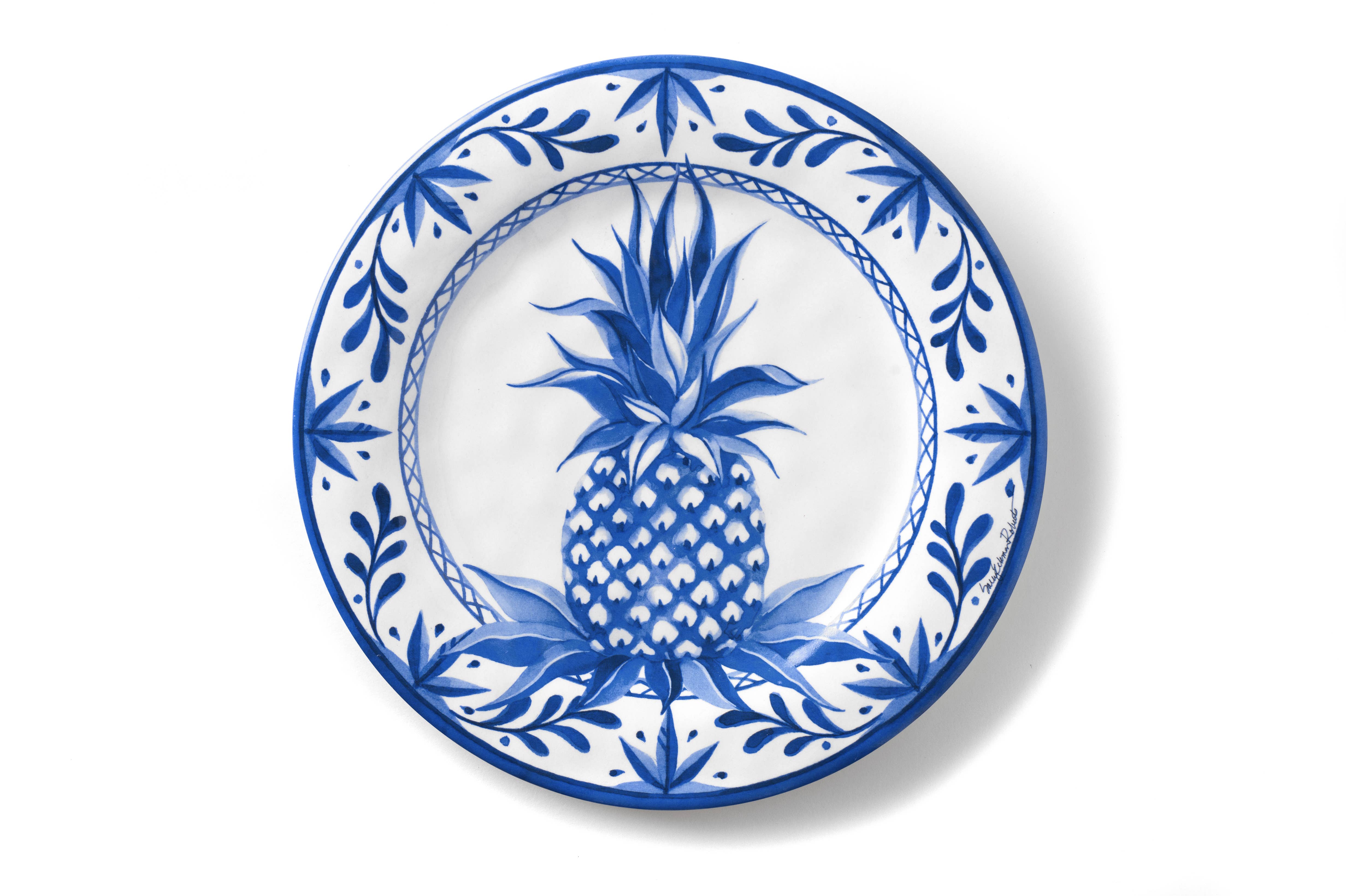 Bamboo Table - Wholesale Dinner Plate - Blue Pineapple Bamboo Plate Collection11