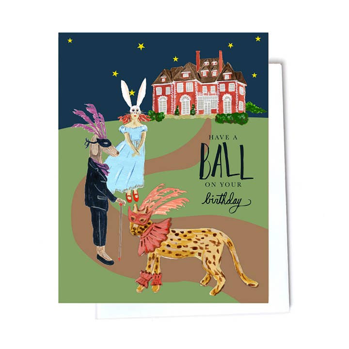 Masquerade Birthday Card for wholesale by Elizabeth Grubaugh