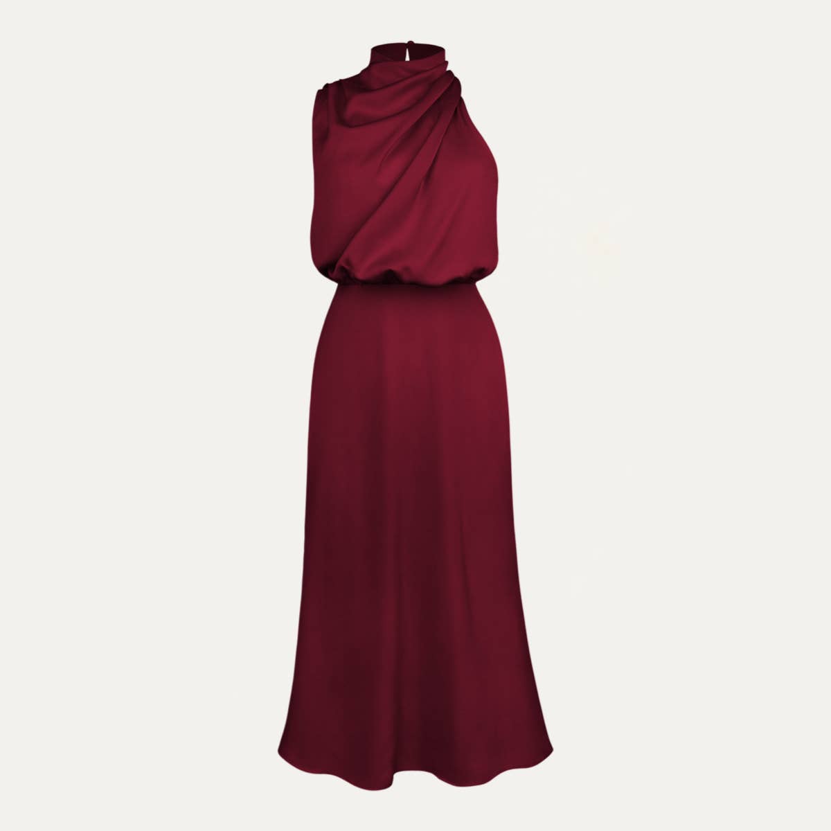 The Moment Collection – wholesale Klänning - Dam – Helt fantastisk One-Shoulder Halter Formell Midi Klänning4
