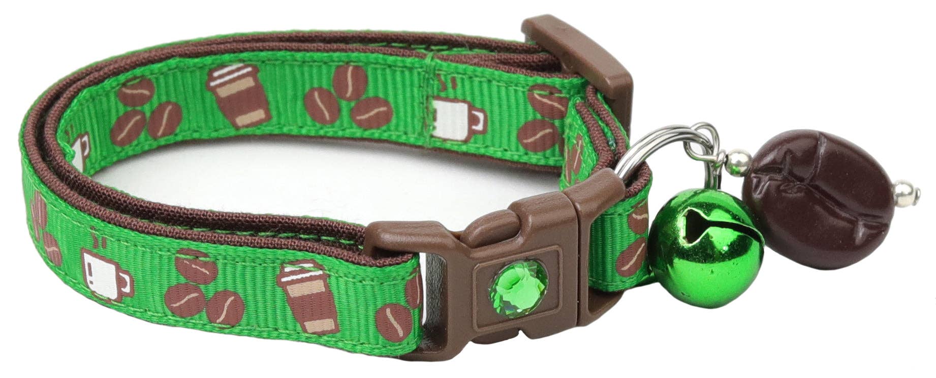 From Pugs to Persians Pet Accessories, LLC - Wholesale Pet Collar - Cat - Coffee Beans Breakaway Cat Collar4