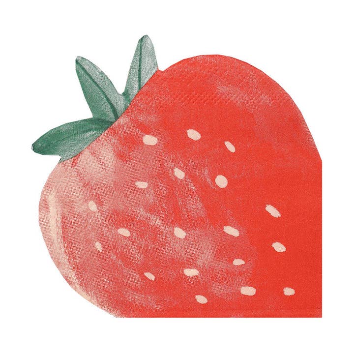 Strawberry Shaped Paper Napkins - 20 Pack | Valentines Decor | for wholesale by Talking Tables USA