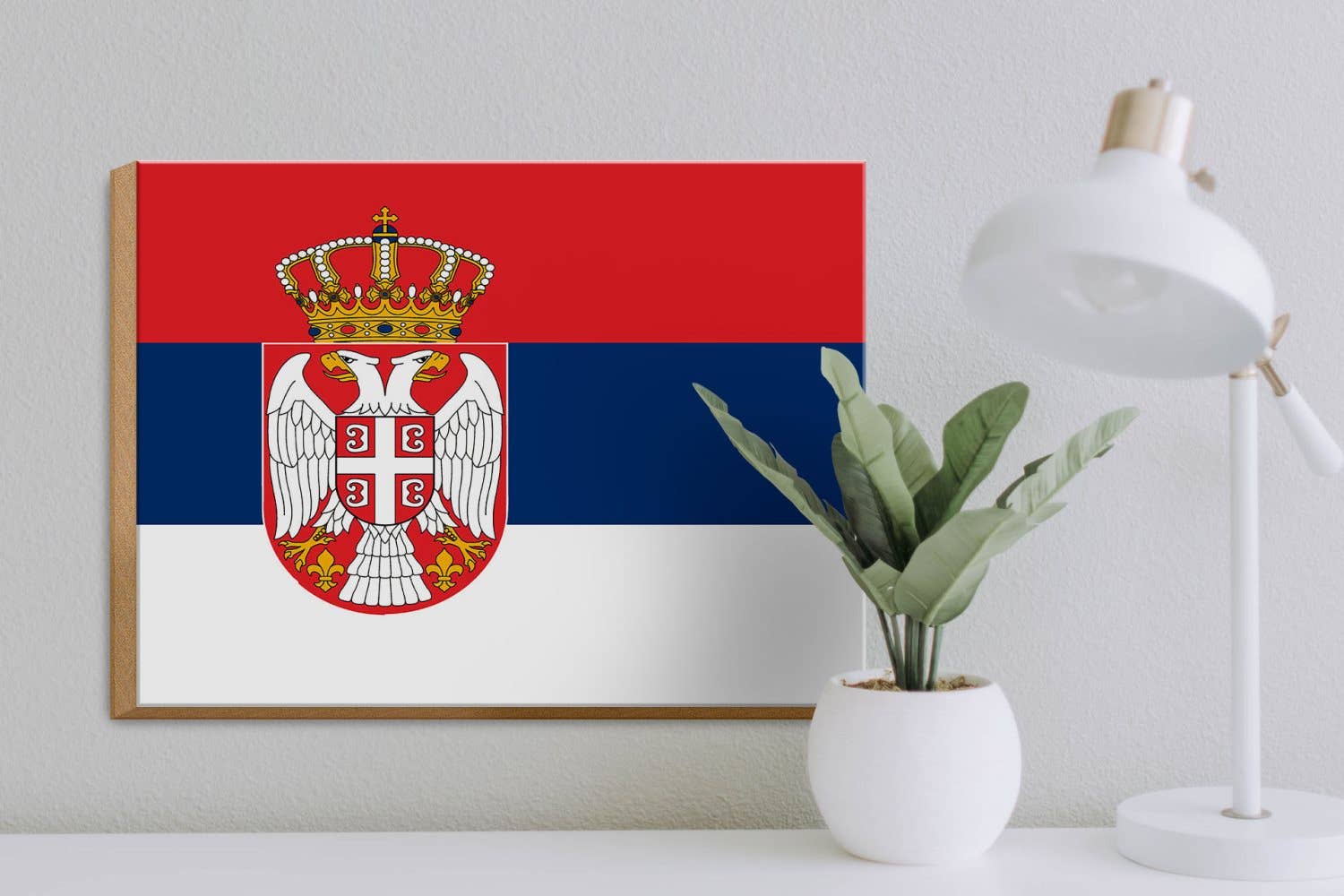 Femer - Wholesale Sign - Flag of Serbia wooden sign 40x30cm Flag of Serbia2