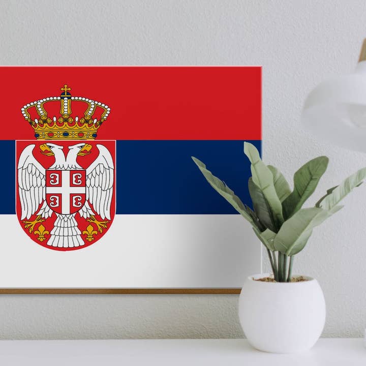 Femer - Wholesale Sign - Flag of Serbia wooden sign 40x30cm Flag of Serbia2