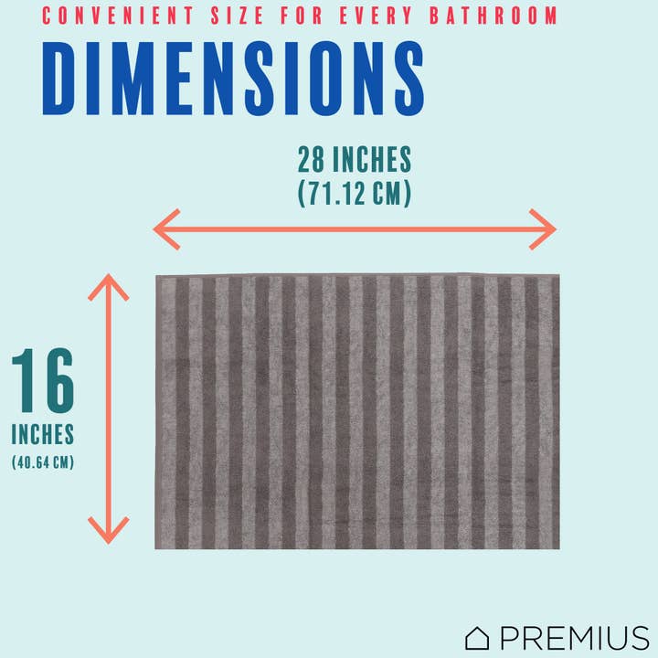 ShopBobbys - Wholesale Hand Towel - PREMIUS 2 Pack Stripes 100% Cotton Yarn Dyed Hand Towel, 16x28 Inches20