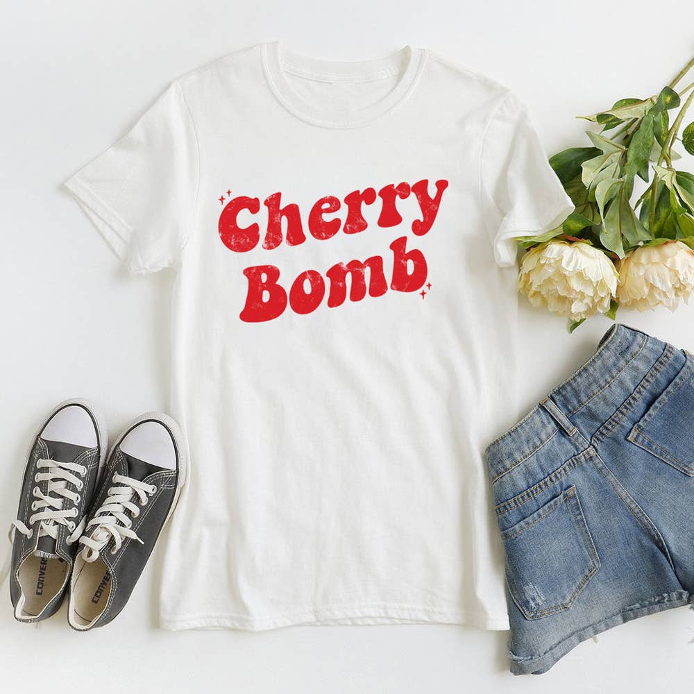 The Funnel Cake Tree - Wholesale Screen Printed T-Shirt - Women's - Cherry Bomb Graphic Tee4