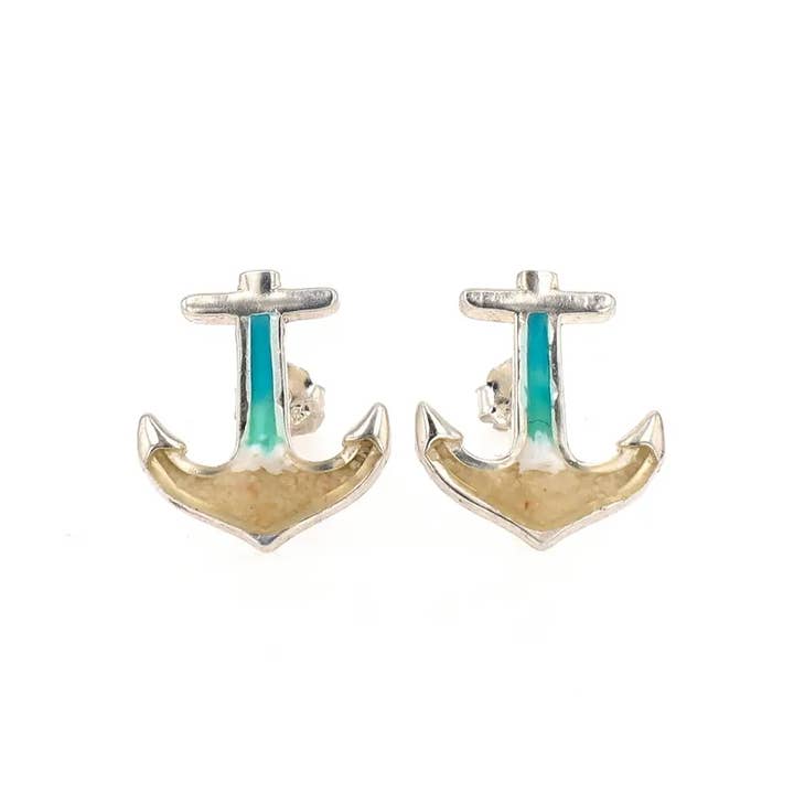 Anchor Earrings (Sterling Silver) for wholesale by Virtu Made