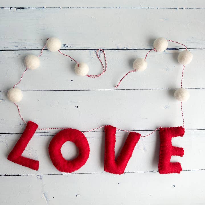 Valentine's Day Love Garland Strand - 3 ft 4 inches for wholesale by Sewing Seeds Play