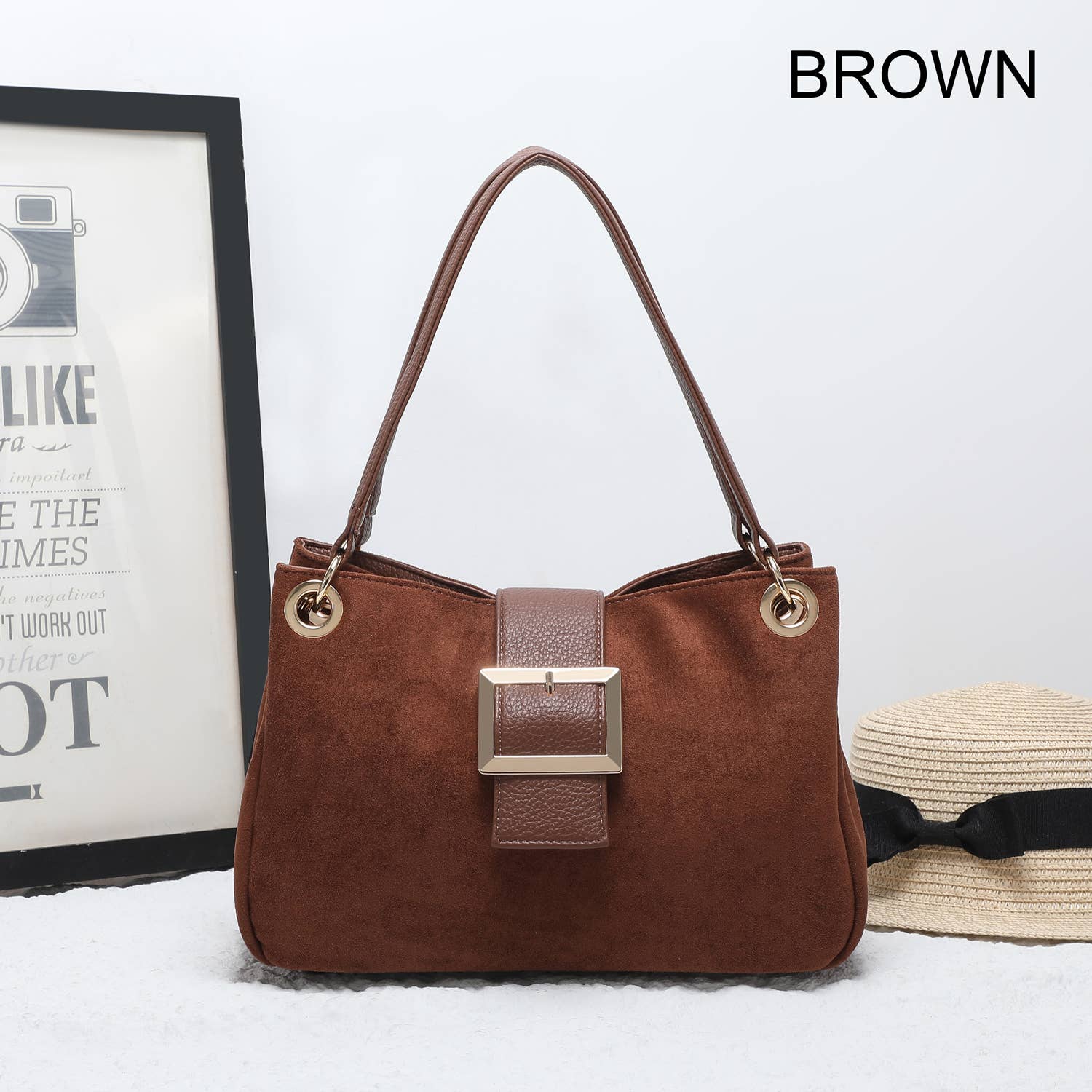 House of Milano - Wholesale Schoudertas - Dames - 25457 Vegan Suède Schoudertas1