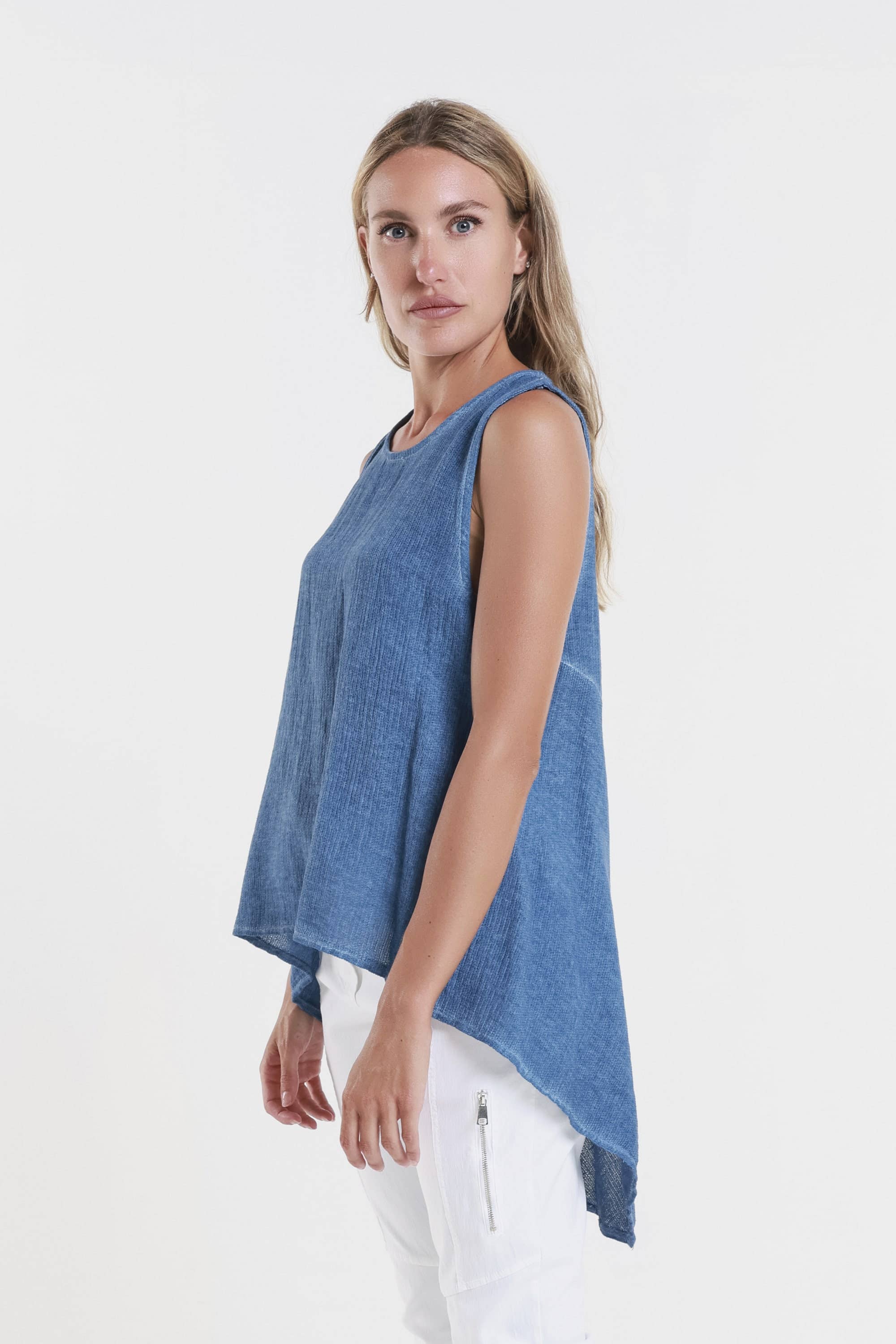 TINA Stephens Italy/Tees By Tina - Wholesale Tank Top - Women's - Lexa Lin-Co Tunic Tank (BT117)30