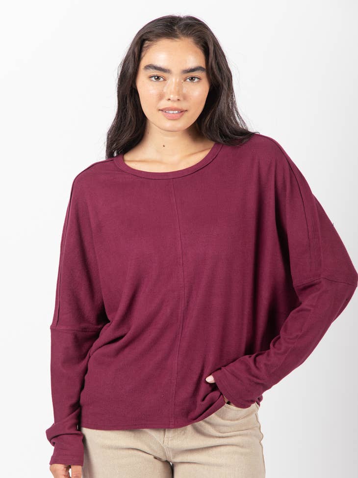 Feather Dolman Sleeve Top – Eclipse