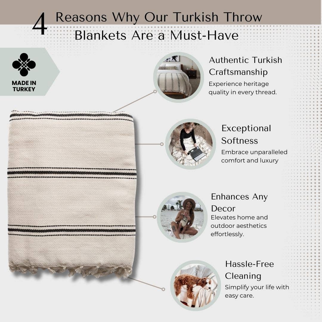 The Loomia - Wholesale Decoratiedeken - Sophie 100% katoenen Turkse plaid1