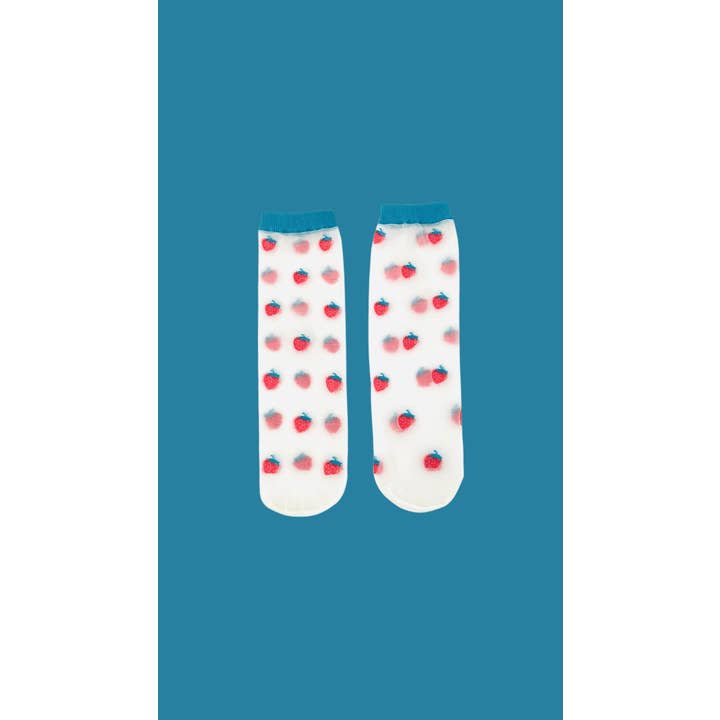 sockette - Wholesale Socks - Women's - Clémence - Fancy fruit socks - STRAWBERRIES8