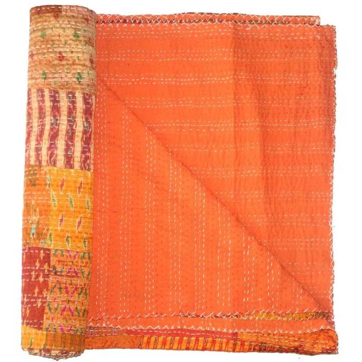 GYPSY STUDIO - Wholesale Quilt - Silk Patchwork Queen Size Handmade Quilts Vintage Patchwork 4