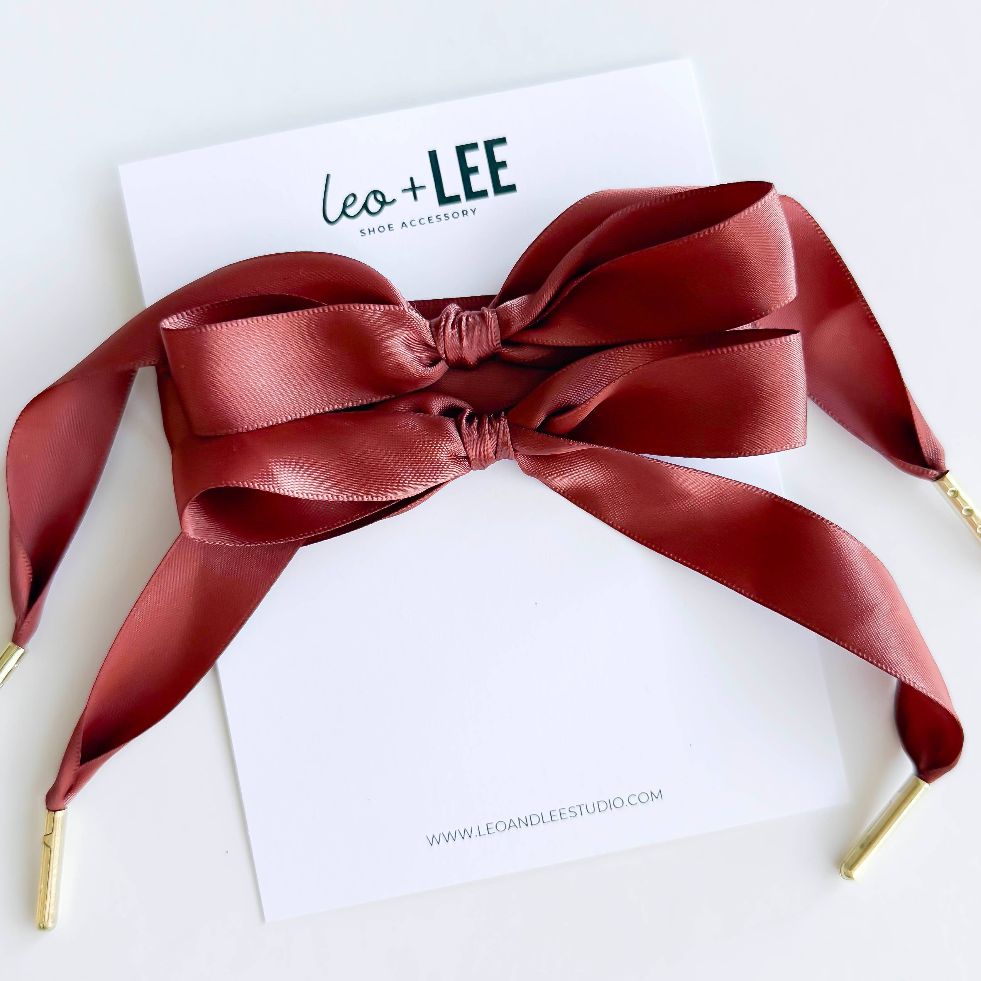 Leo & Lee Studio - Wholesale Shoelaces - Women's - Satin Sneaker Laces with Gold Aglets – Luxe Shoe Accessory14