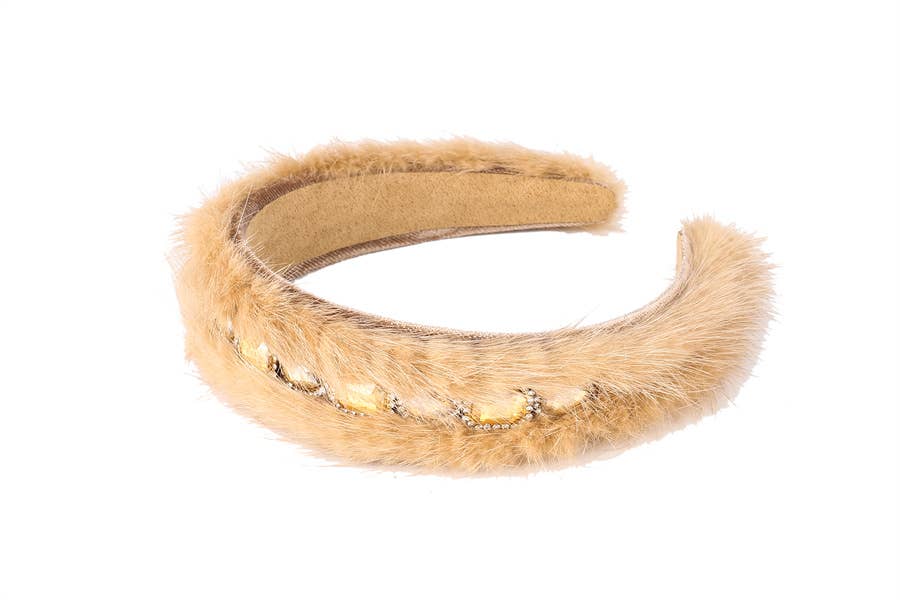 Nima Accessories Inc – wholesale Fashion headband – women's – Ladies Synthetic Fur Fashion Headband2