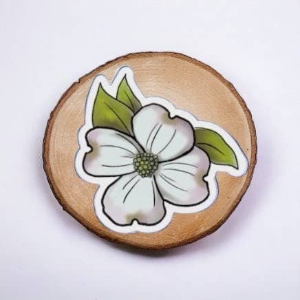 Positively North Carolina - Wholesale Sticker - North Carolina Dogwood Flower Waterproof Vinyl Sticker5