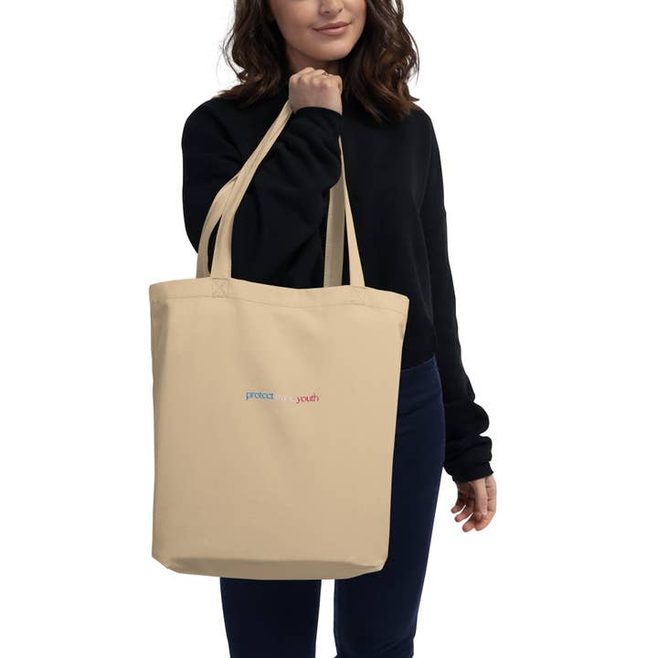 Protect Trans Youth Eco Tote Bag » LGBTQ Gear for wholesale by The Studio