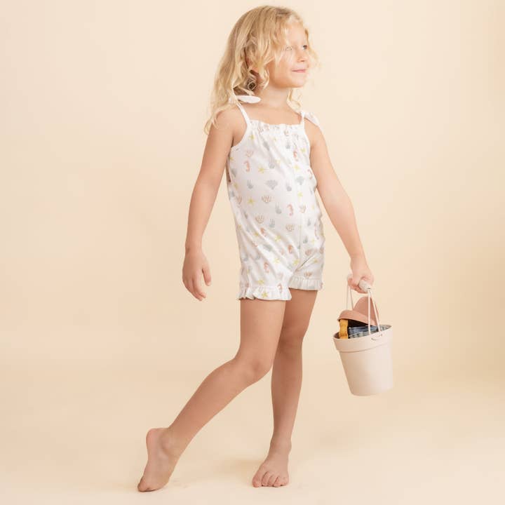 Mono orgánico con volantes - Coral para venta al por mayor de Makemake Organics