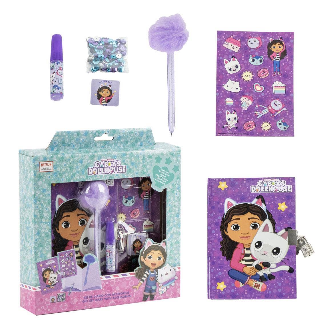 Mastoys, S.L. - Wholesale Stationery/Notecard Set - GABBY'S DOLLHOUSE DIARY SET - 27000017600