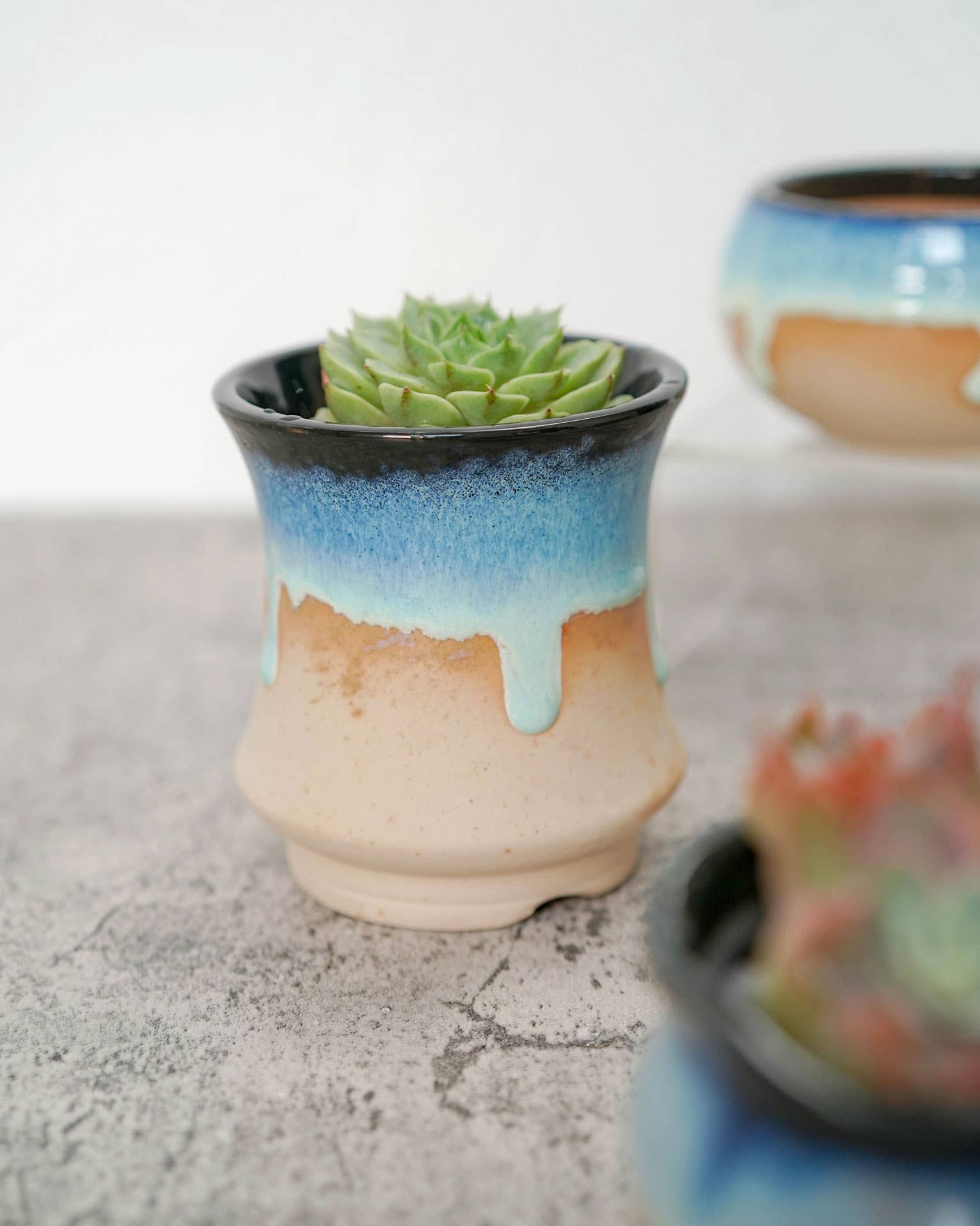Springer Décor - Venta al por mayor Macetas - Maceta Water Drop con drenaje para plantas y decoración8