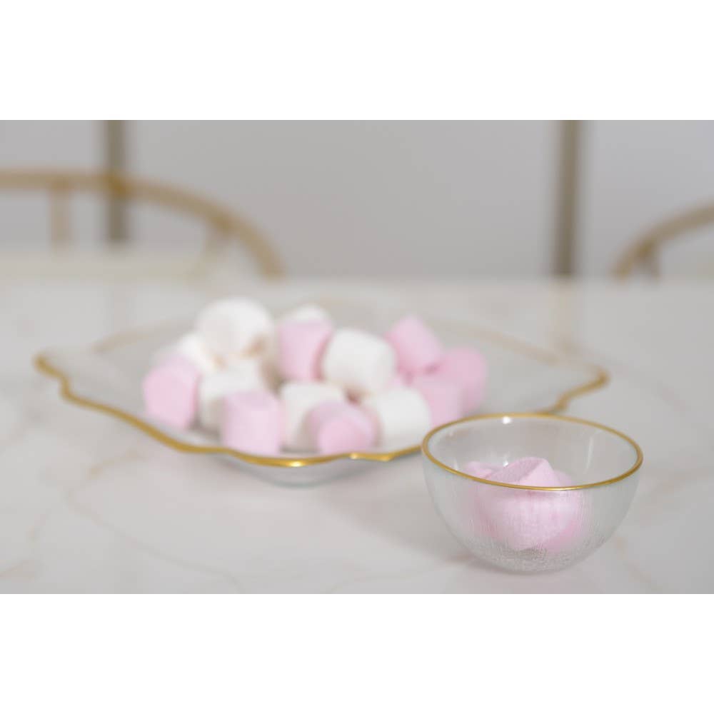 AULICA - Vente Bol - Bol en verre bords dorés 9x9x3cm1